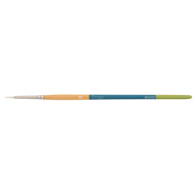 Princeton Snap Brush Short Handle Taklon Round 0 White