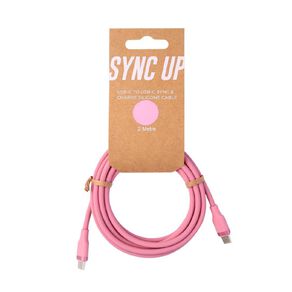 Lifestyles USB-C To USB-C Cable 2M Silicone Dusty Pink