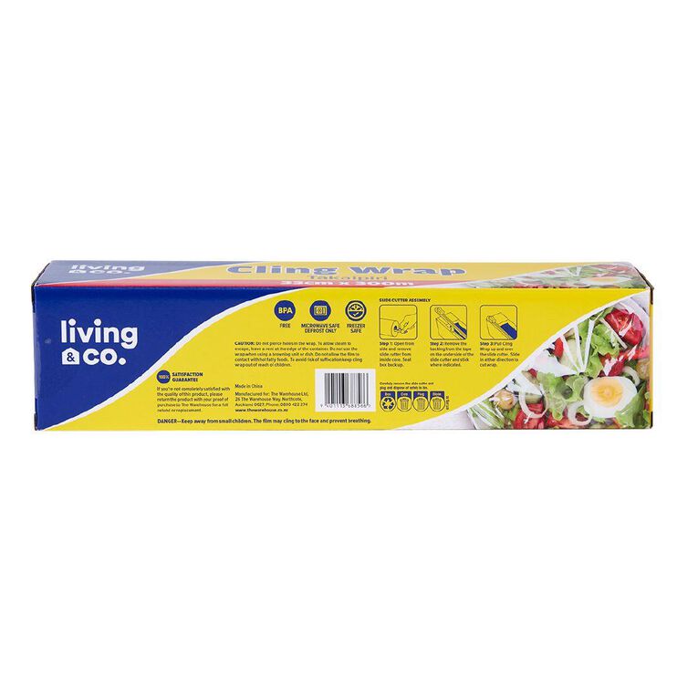 Living & Co Cling Wrap with Dispenser 300m