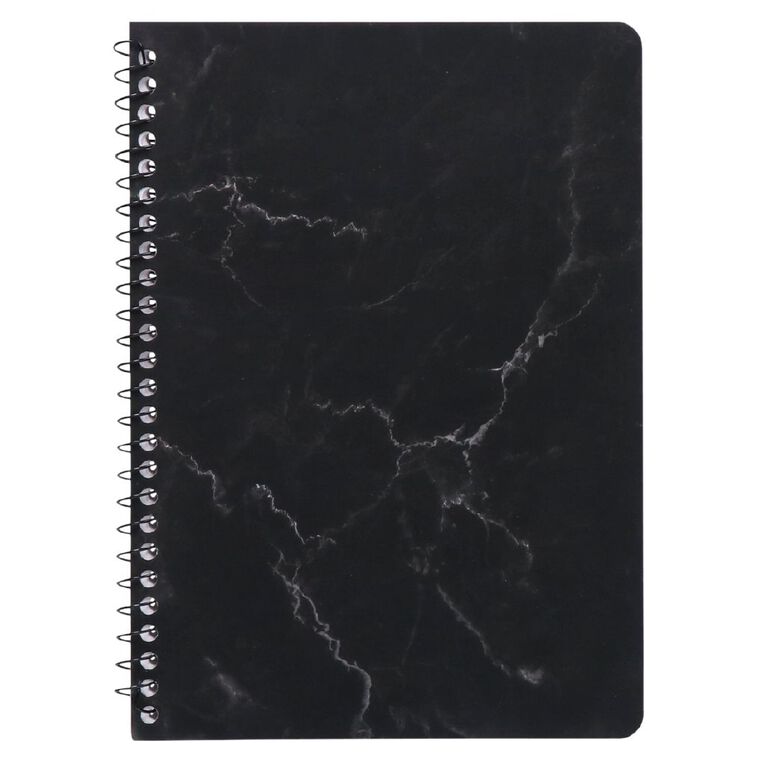 Uniti Stationery Marble Black A5 Notebook