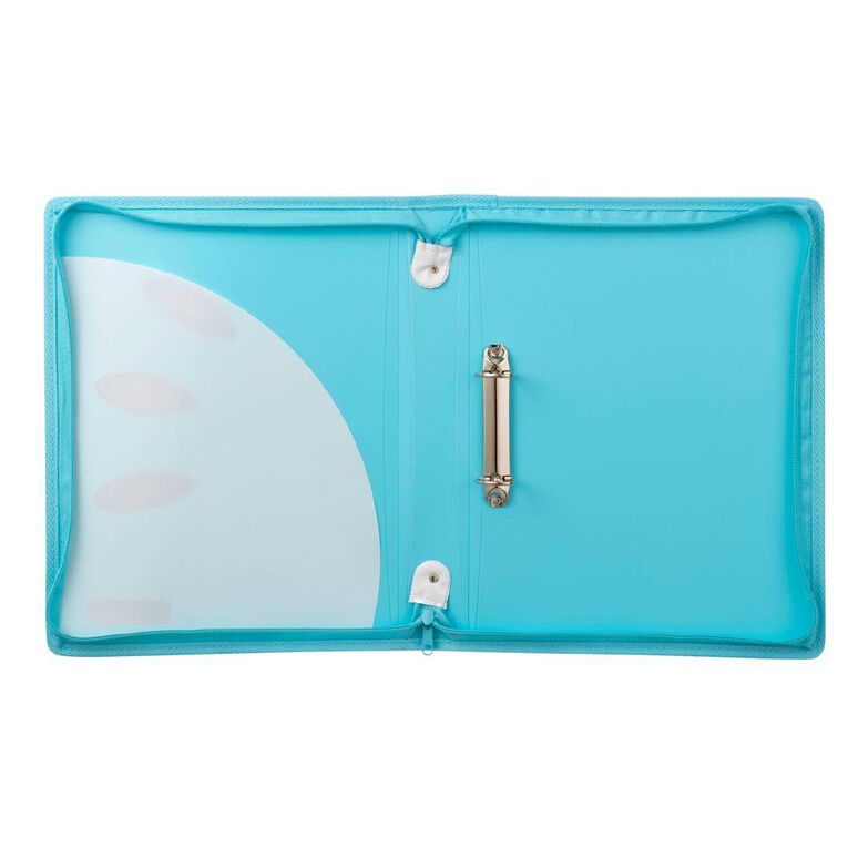 ColourHide Ring Zipper Binder Sky