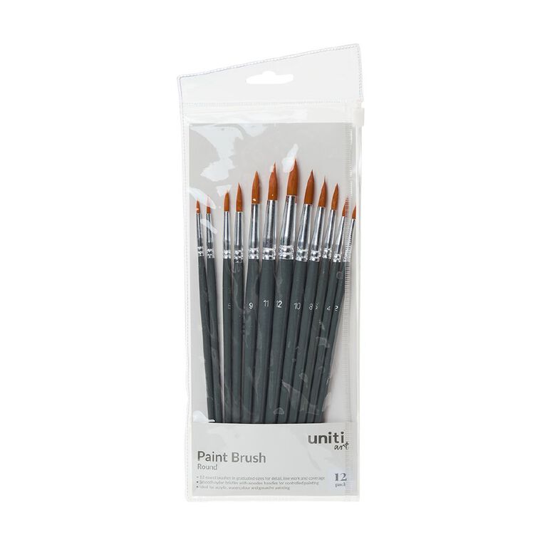 Uniti Paint Brush Round 12 Pack