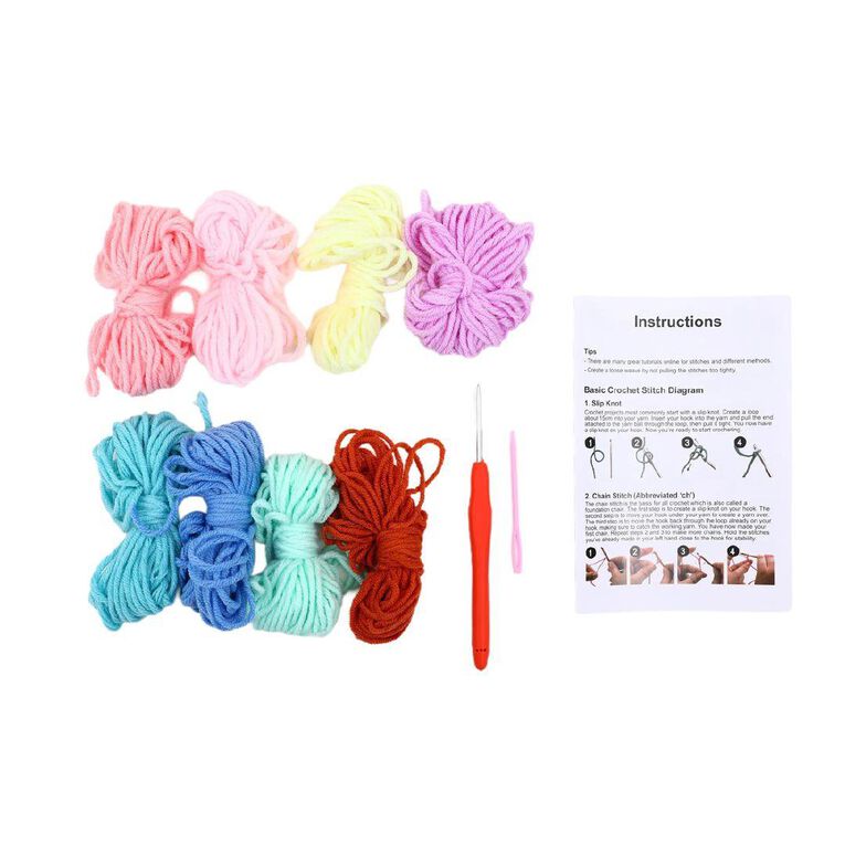 Uniti Craft Adults Crochet Kit Checked Coasters