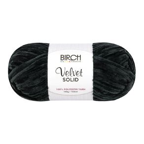 Birch Velvet Yarn 100% Polyester 100G Black
