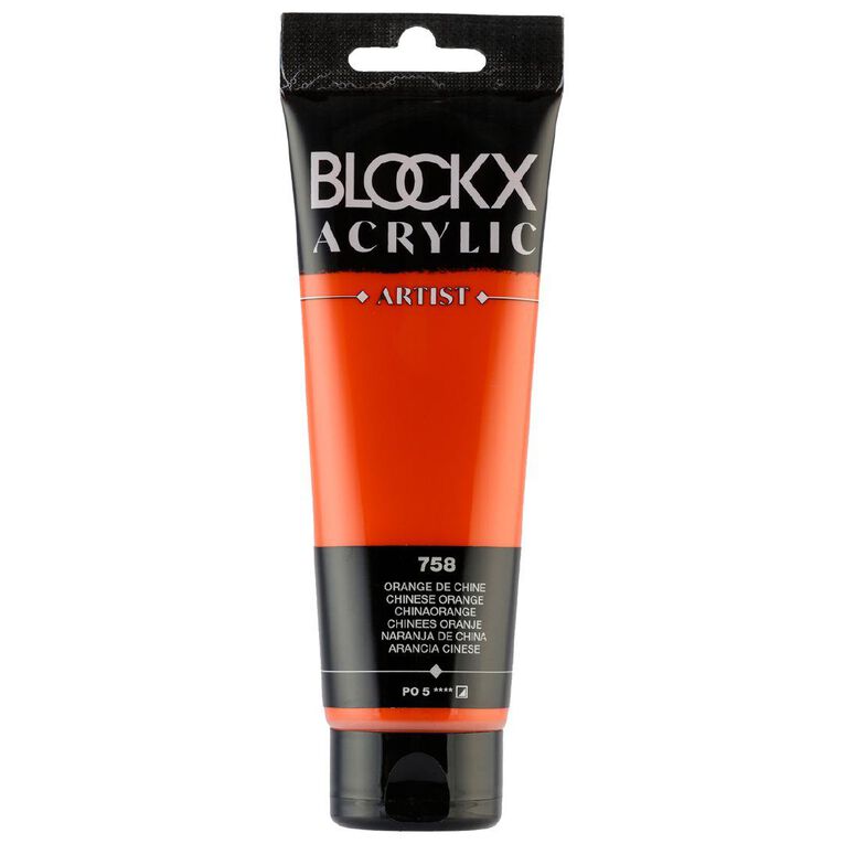 BLOCKX Acrylic Tube 120ml Chinese Orange Orange