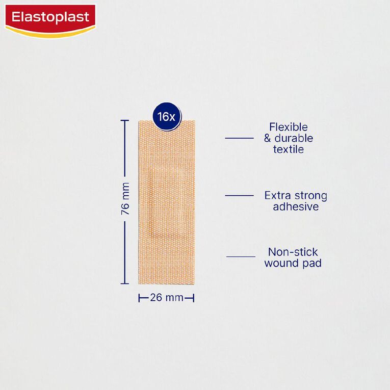 Elastoplast Heavy Fabric Waterproof Strips 16 Pack