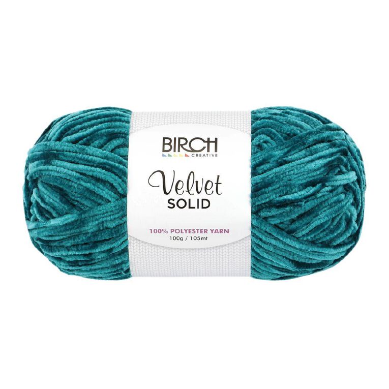 Birch Velvet Yarn 100% Polyester 100G Teal