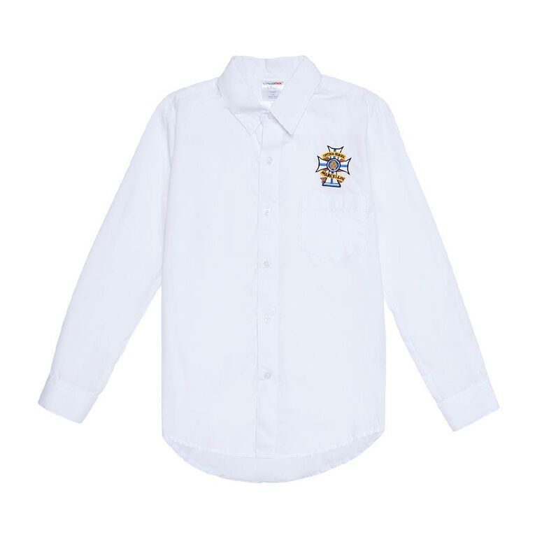 Schooltex Marcellin College Senior Long Sleeve Shirt with New Embroidery