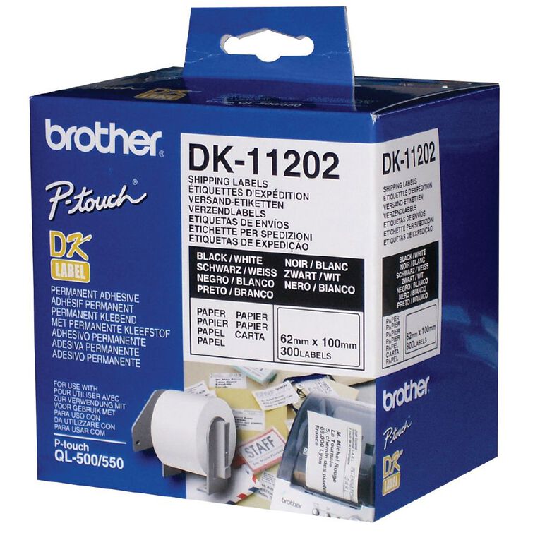 Brother Label Tape Dk11202 62mm x 100mm