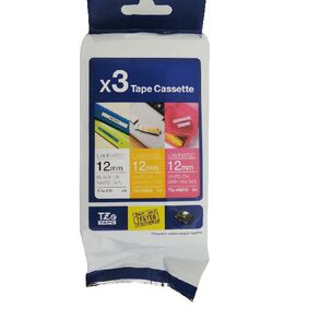 Brother Label Tape Tze-333M3 12mm 3 Pack
