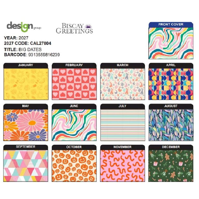 IG Design 2027 Calendar Big Dates
