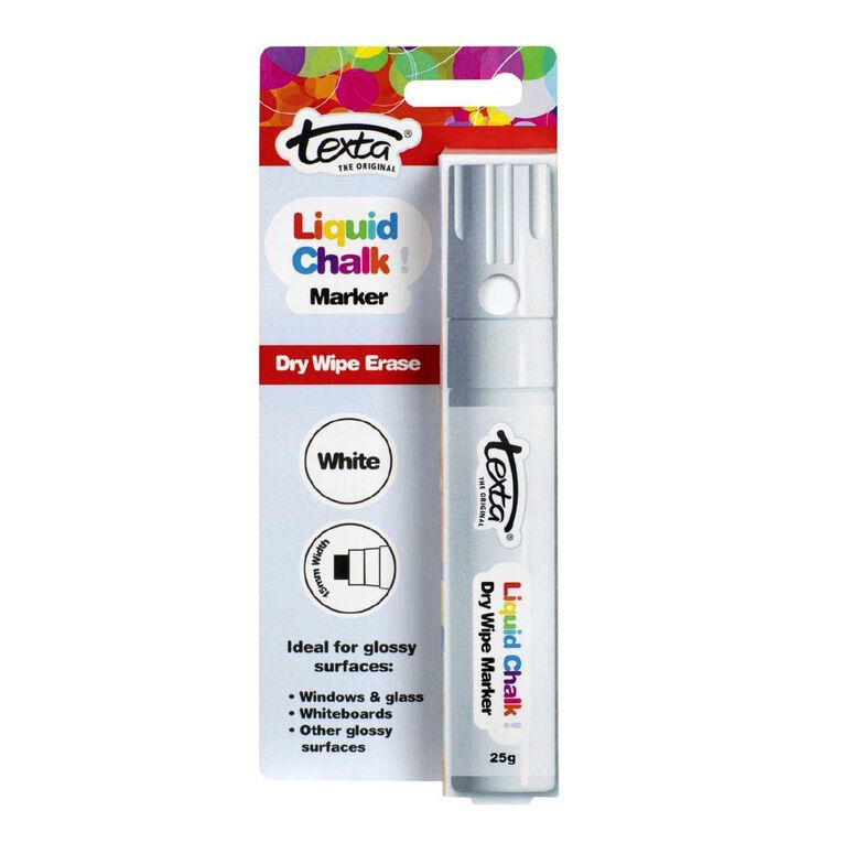 Texta Jumbo Liquid Chalk Drywipe Chisel Tip 15mm White