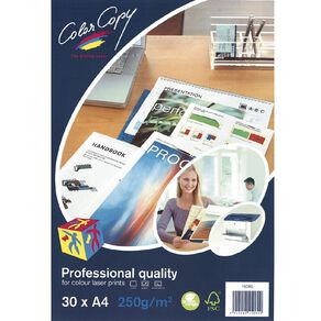 Color Copy Digital Laser Paper 250gsm A4 White 30 Pack