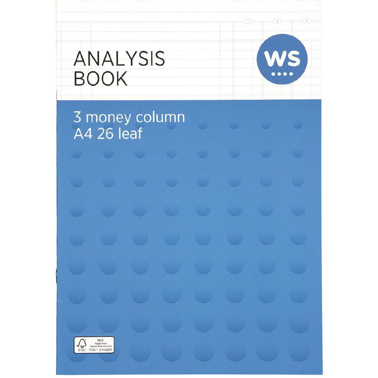 WS Analysis Book 3 Column Green Mid A4