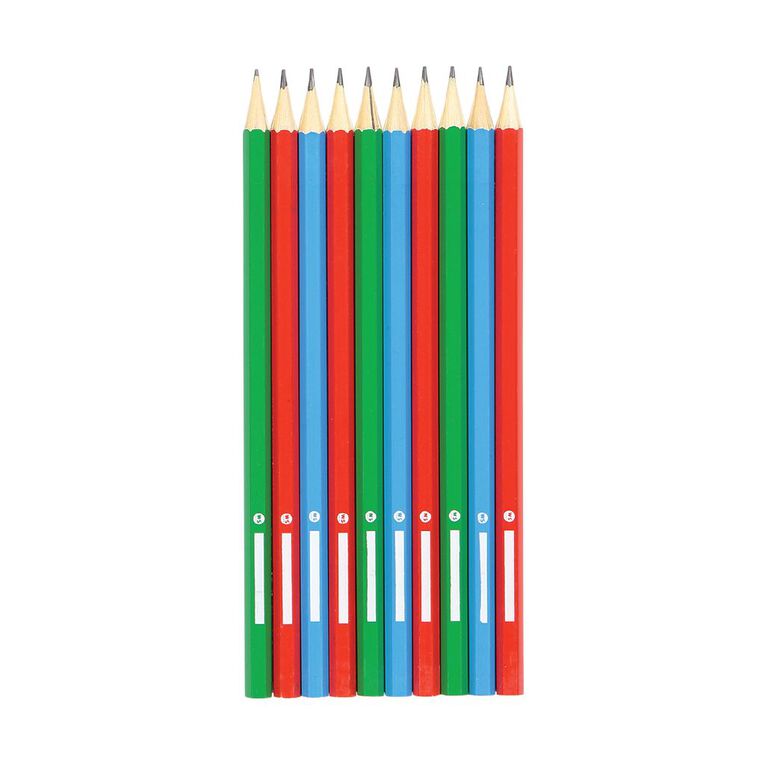 WS Name Plate HB Pencil Assorted 10 Pack