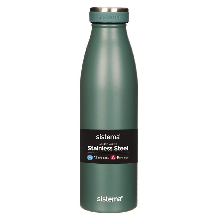 Sistema Stainless Steel Drink Bottle Assorted 500ml