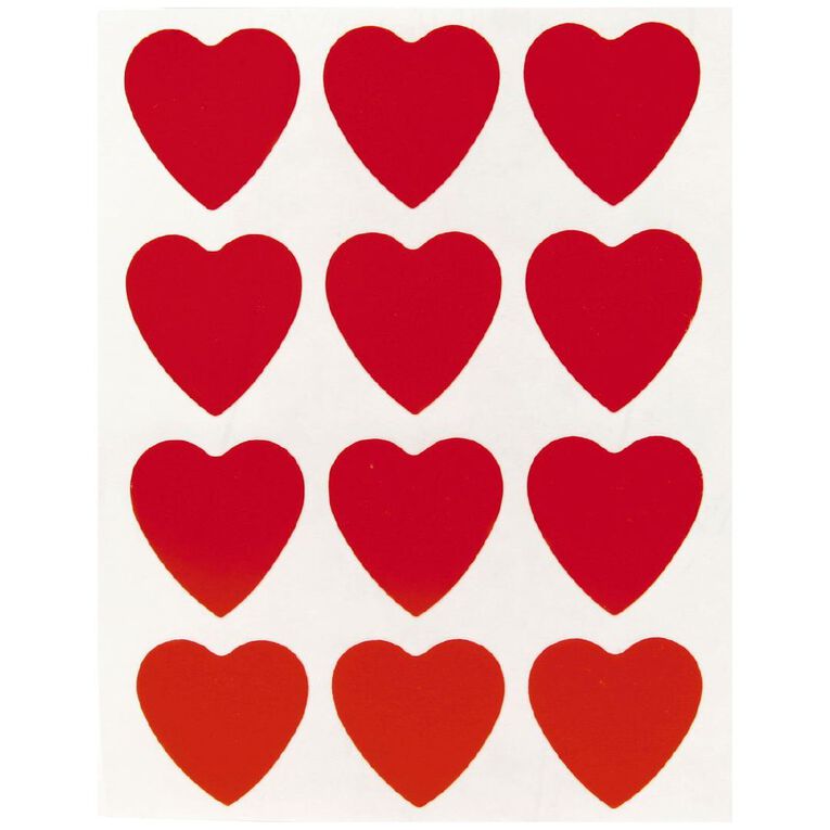 Quik Stik Labels Hearts