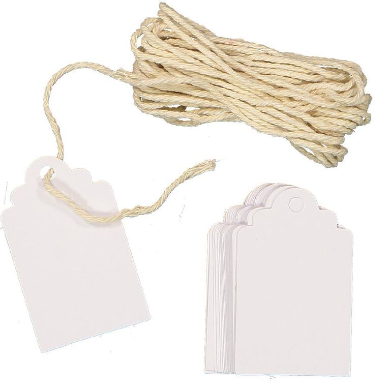Uniti White Tags and Twine Kit White