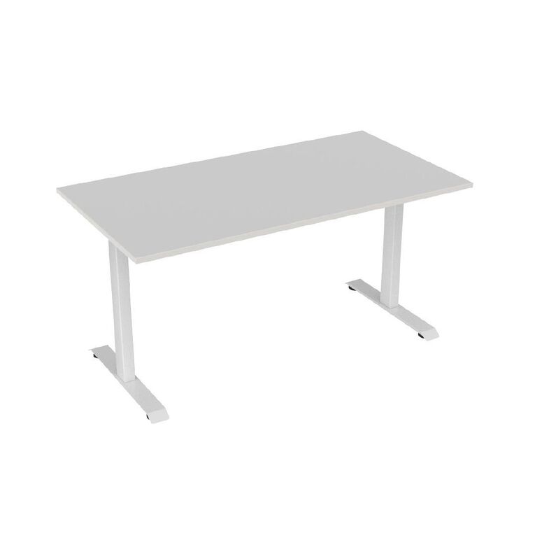 Knights Haven Fixed Single Sided Desk Frame with White Top