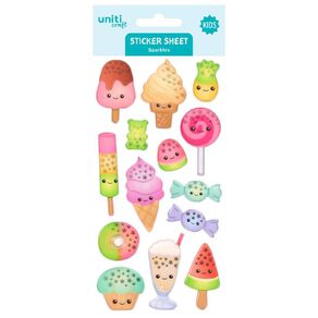 Uniti Craft Kids Sparkles Sticker Sheet Sweet Sparkles