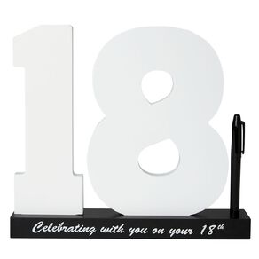 Party Inc 18th Birthday Sign with Pen