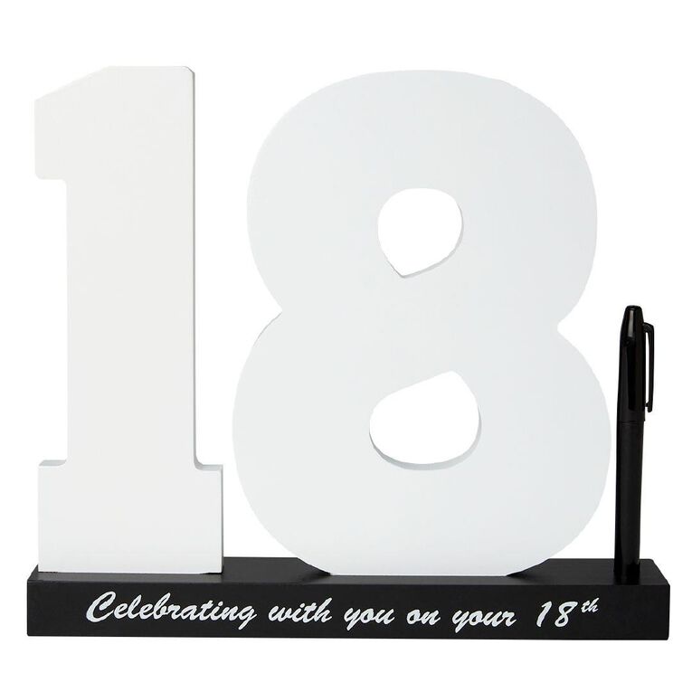 Party Inc 18th Birthday Sign with Pen