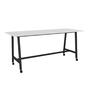 Knights Cubit Bar Leaner Castor 24 x 9 White Top