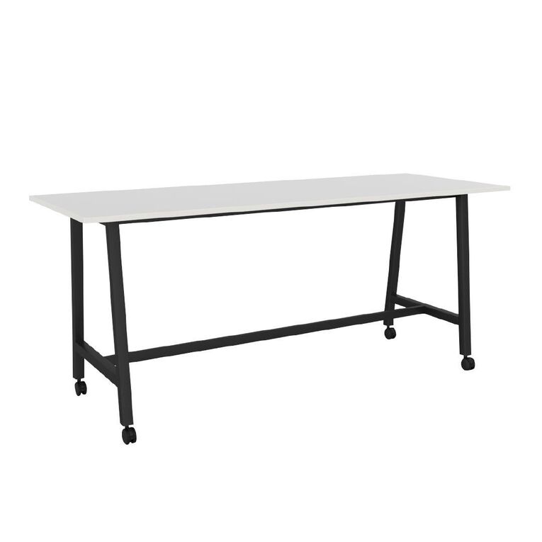 Knights Cubit Bar Leaner Castor 24 x 9 White Top