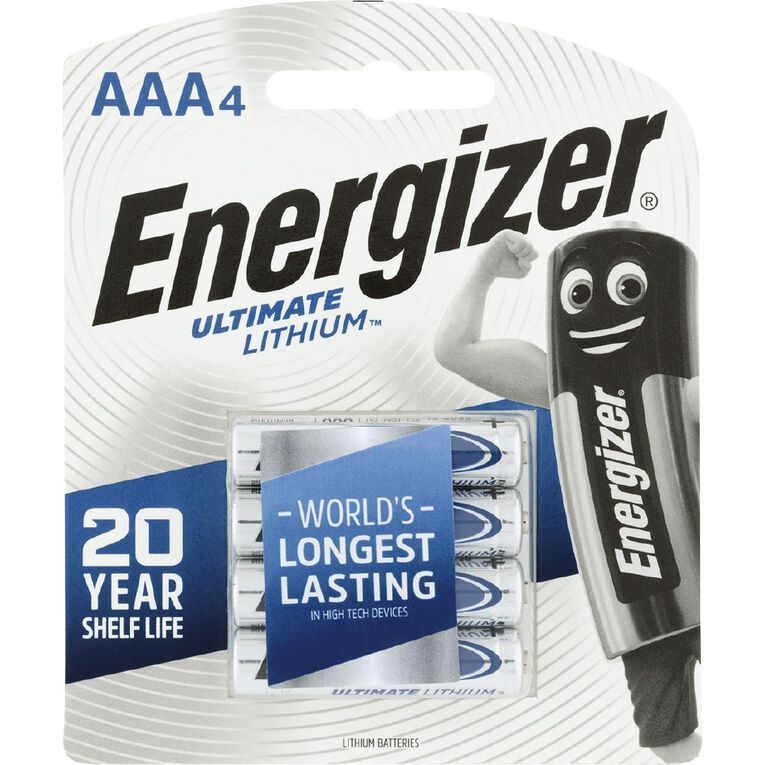 Energizer Ultimate Lithium Batteries AAA 4 Pack 4 Pack