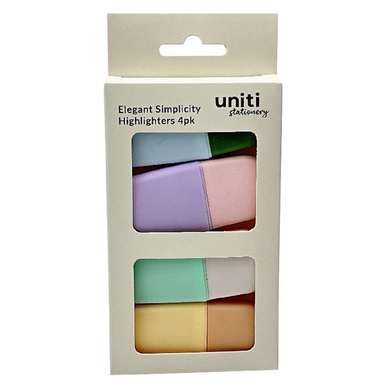 Uniti Stationery Elegant Simplicity Highlighters 4 Pack
