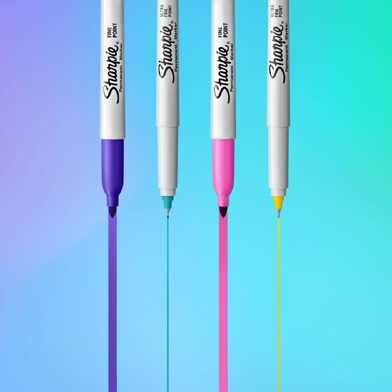 Sharpie Permanent Marker Fine Glam Pop 12 Pack
