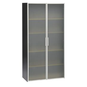 Jasper J Emerge Glass Doors Storage Cupboard 1800 Beech/Ironstone