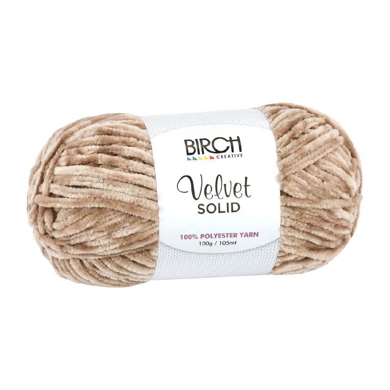 Birch Velvet Yarn 100% Polyester 100G Mushroom