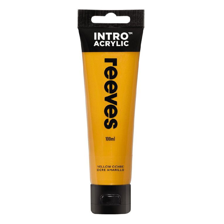 Reeves Intro Acrylic Paint Yellow Ochre 100ml