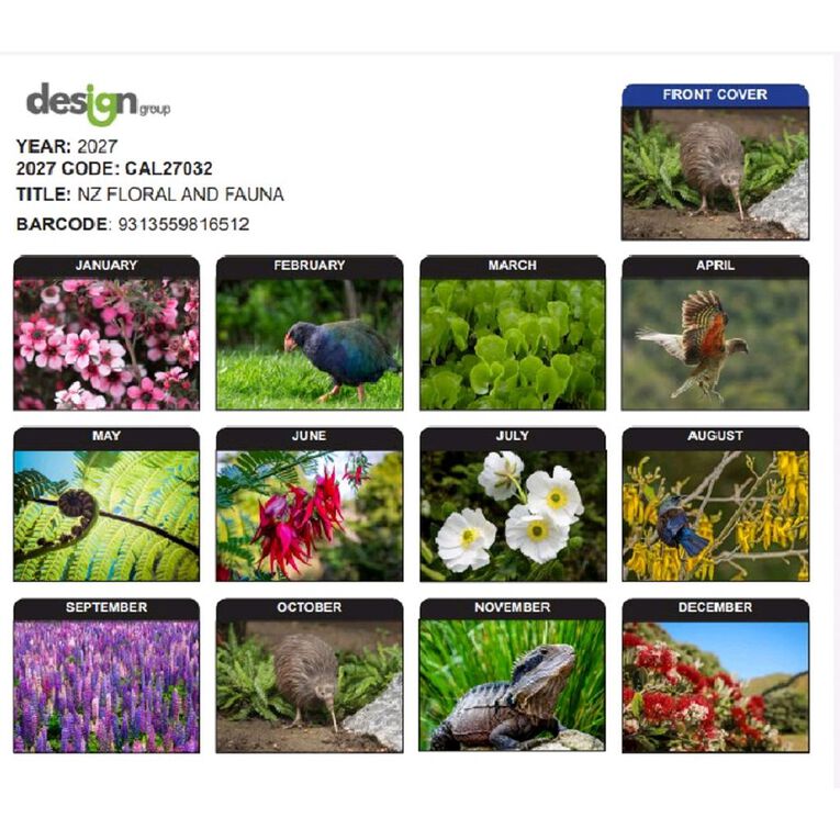 IG Design 2027 Calendar New Zealand