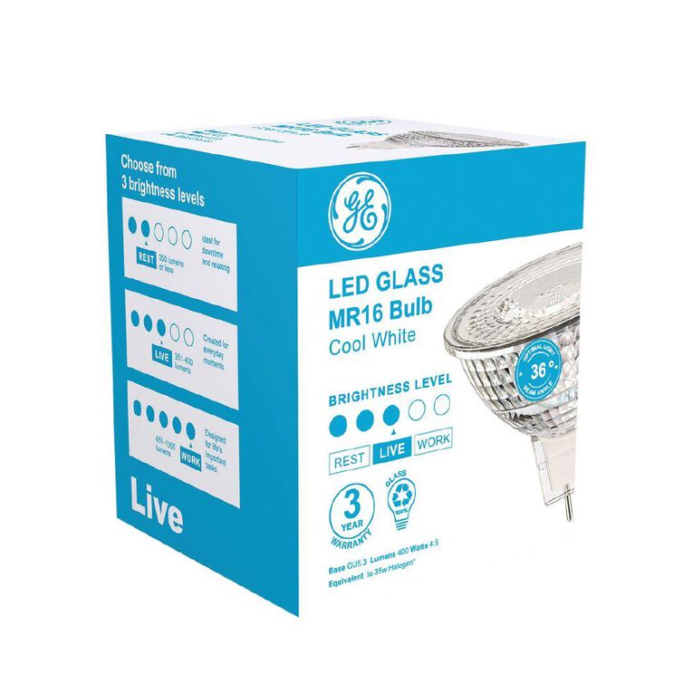 General Electric GU5.3 LED MR16 Reflector 4W Cool White Light Bulb