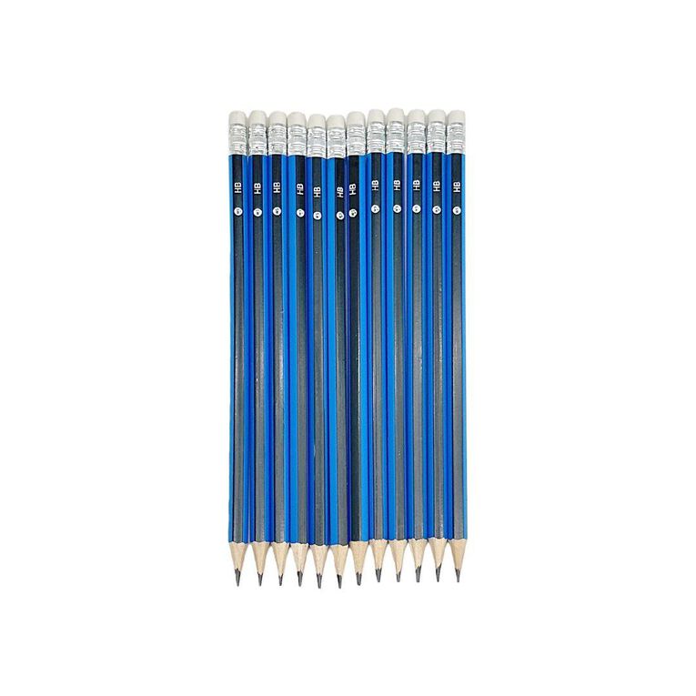 WS HB Pencil with Eraser Tip Black 12 Pack