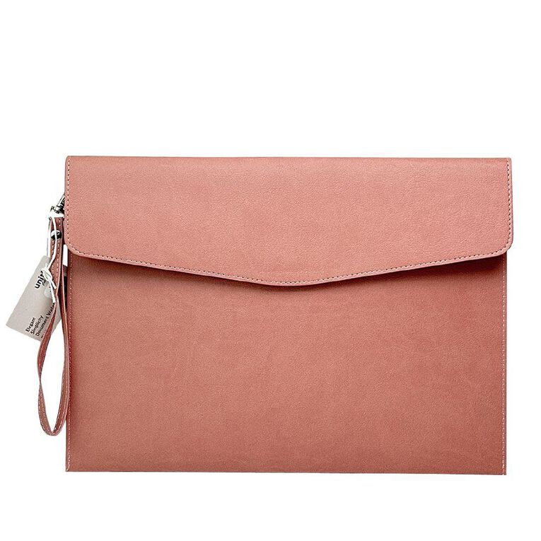 Uniti Stationery Pu Document Wallet A4 Pink