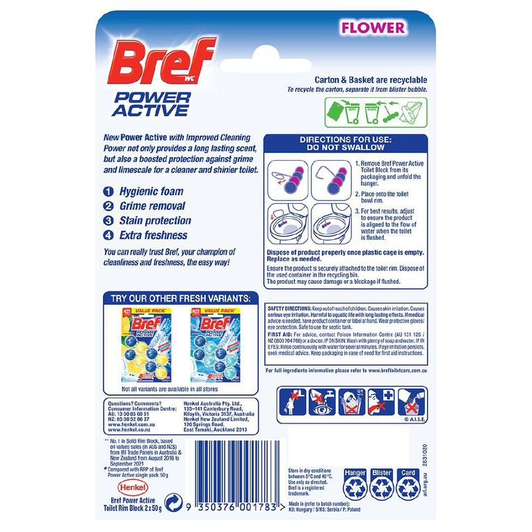 Bref Power Active Flower Blossum Rim Block 2 x 50g