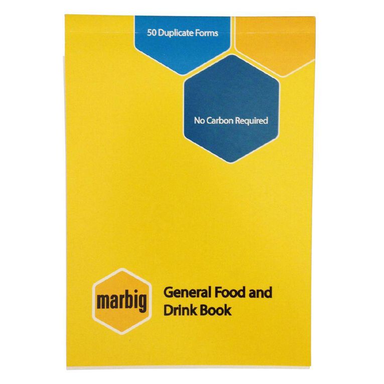 Marbig Food/Beverage Order Book Duplicate 50 Leaf A6
