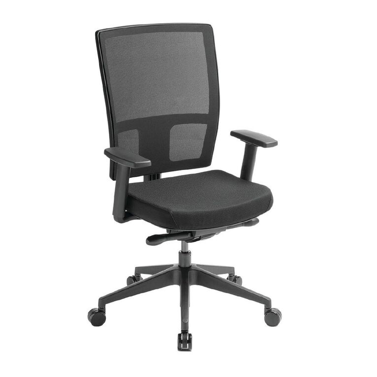 Eden Media Ergo Mesh Highback Chair with Arms Black
