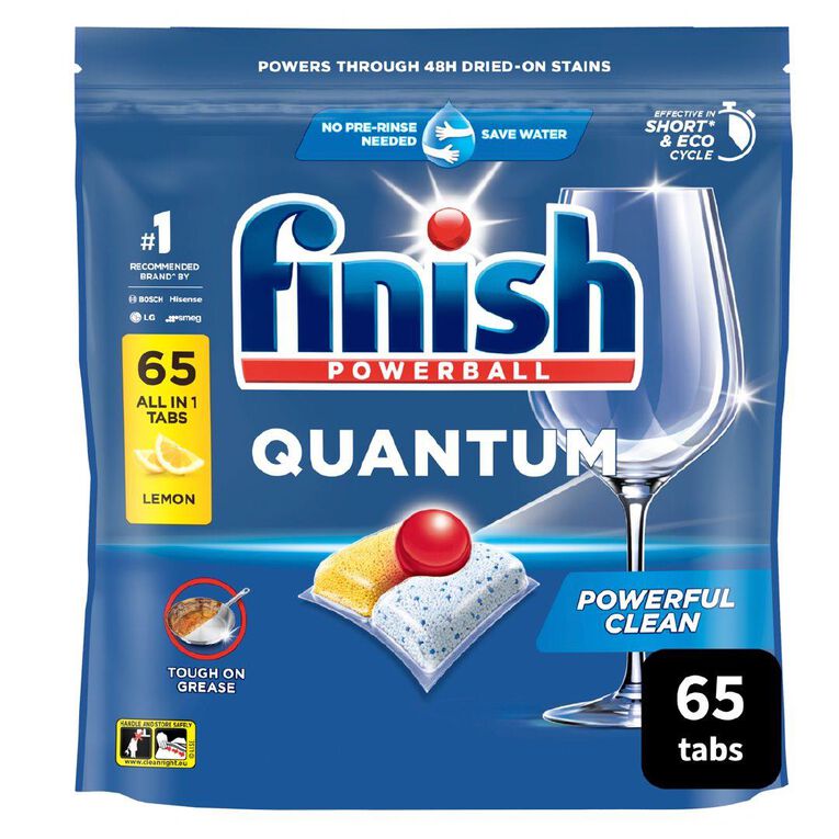 Finish Quantum Dishwasher Tablets Lemon 65 Pack