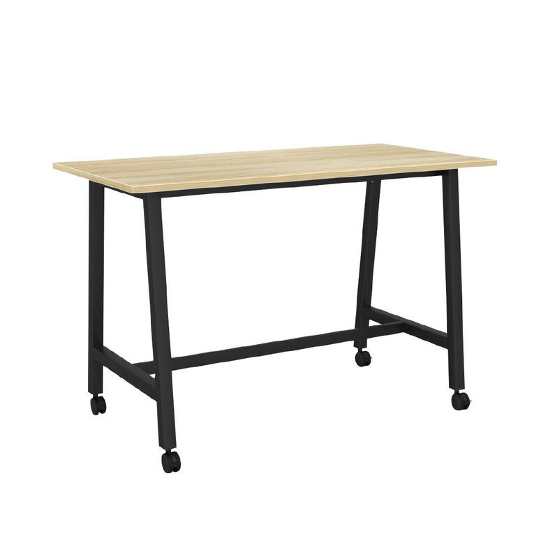 Knights Cubit Bar Leaner Castor 16 x 8 Atlantic Oak Top