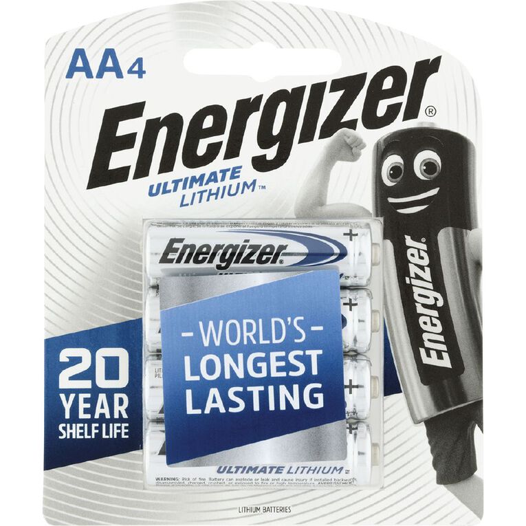 Energizer Ultimate Lithium Batteries AA 4 Pack 4 Pack