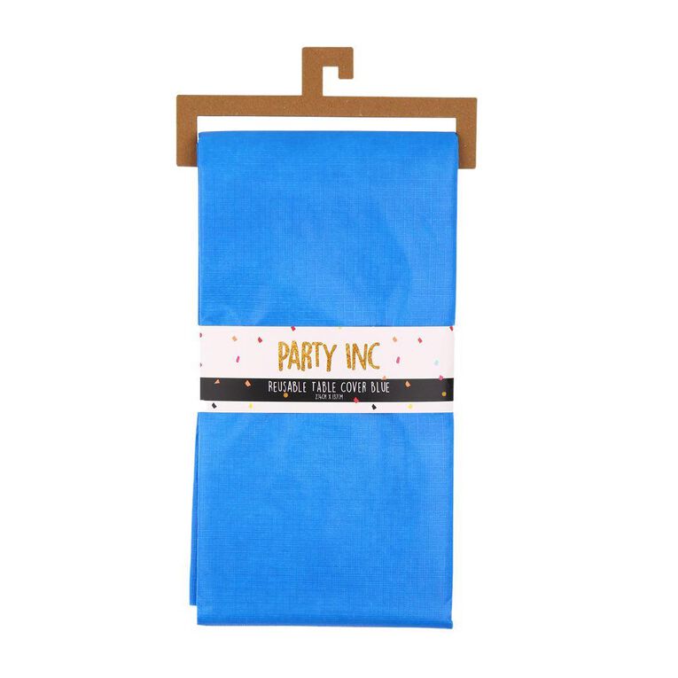 Party Inc Reuseable Table Cover Blue