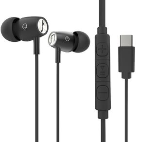 Veon In Ear USB-C Earphones with Microphone VNA06BLK Black