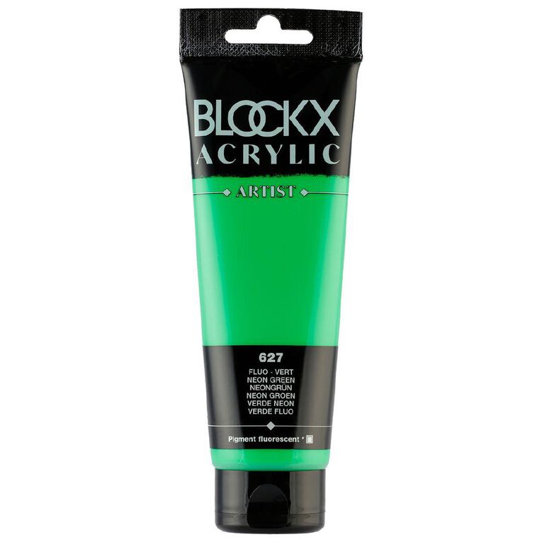 BLOCKX Acrylic Tube 120ml Fluro Green Green