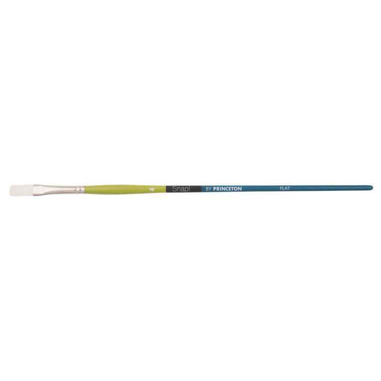 Princeton Snap Brush Long Handle Taklon Flat 4 White