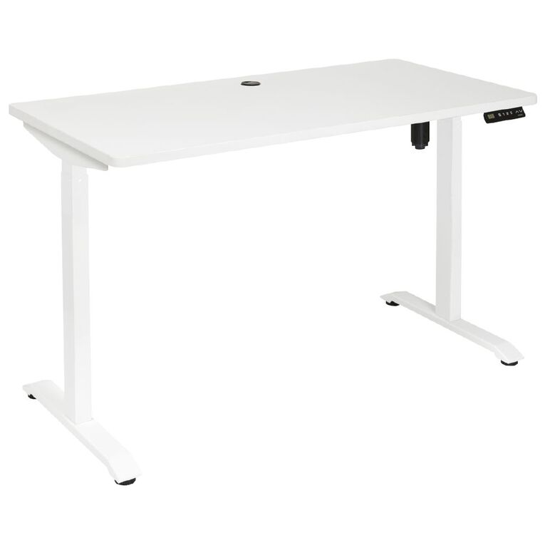 Jasper J Emerge 1200x600 Single Motor HA Desk White Top With White Base