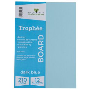 Trophee Board 210gsm Dark Blue A4 12 Pack